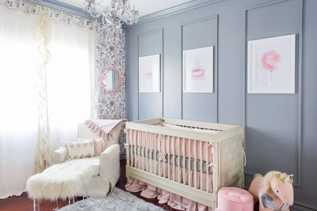 pink gray nursery ideas