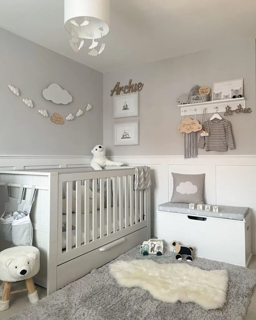 gray nursery room