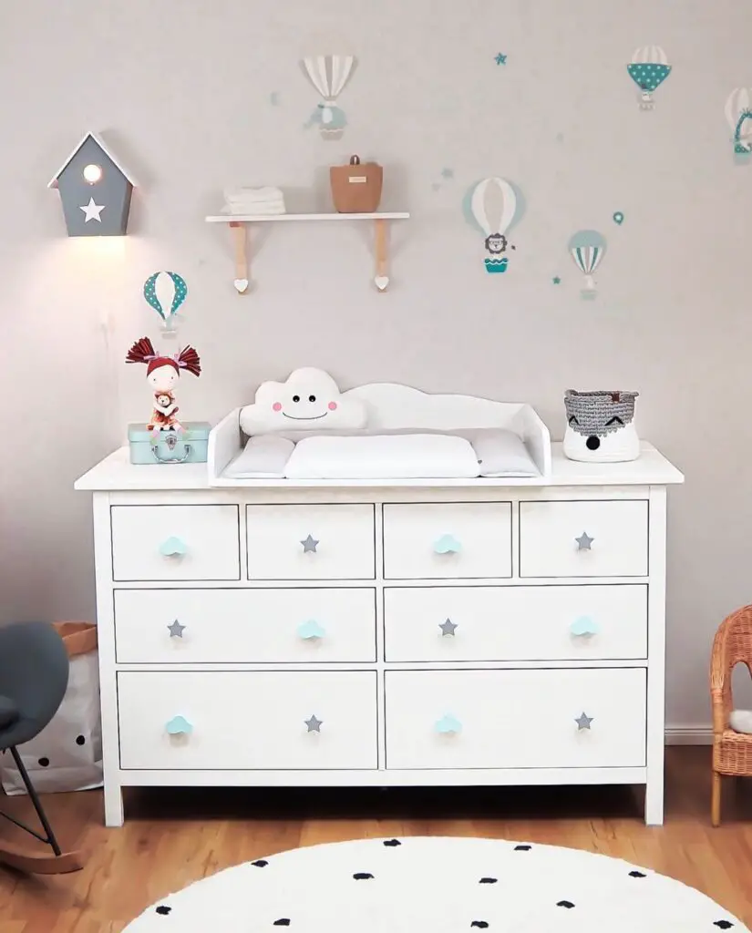 nursery dresser as changing table