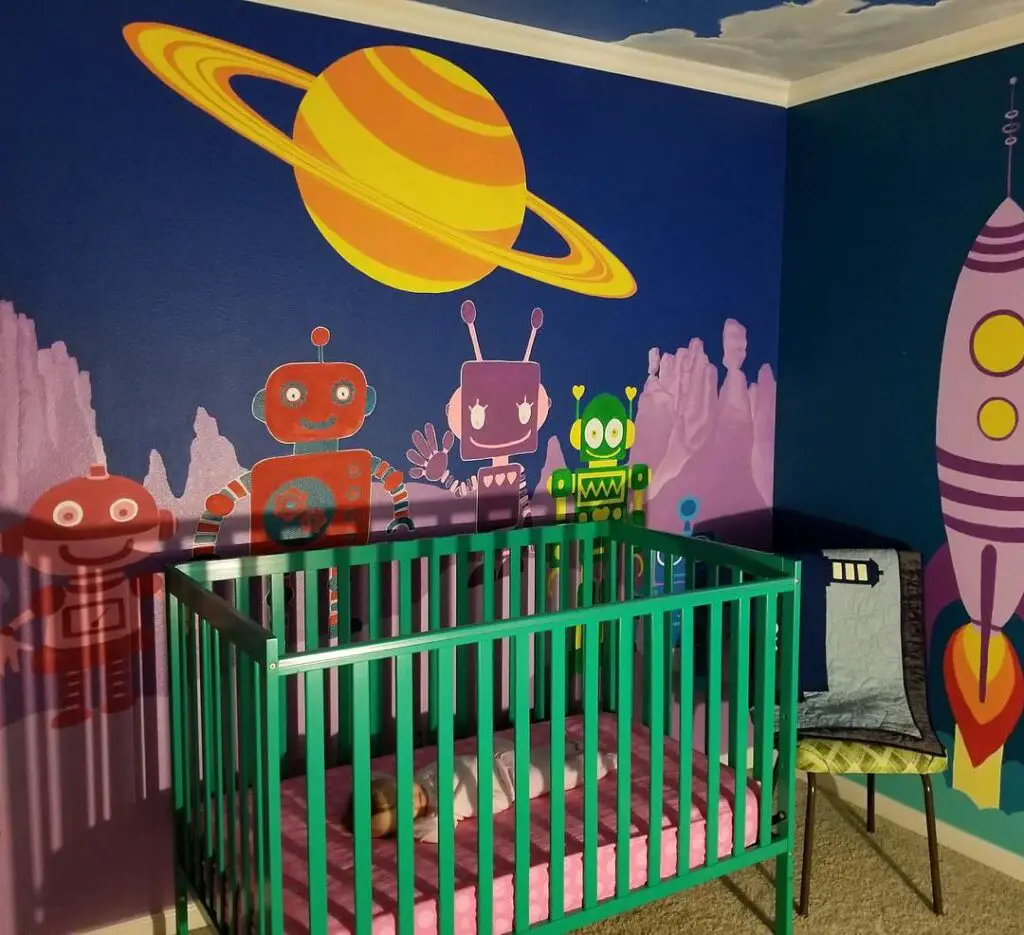 robot themed nursery